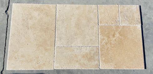 Walnut French Pattern - PREMIUM Unfilled, Brushed & Chiseled